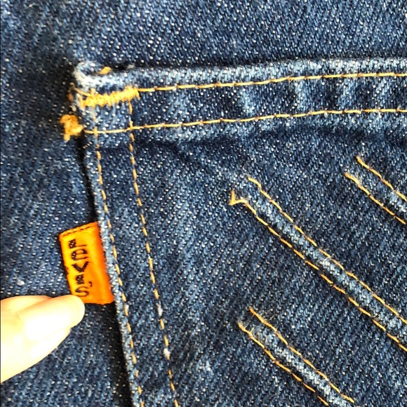 Vintage Orange Tab Levi’s Flare Jeans - Picture 5 of 16